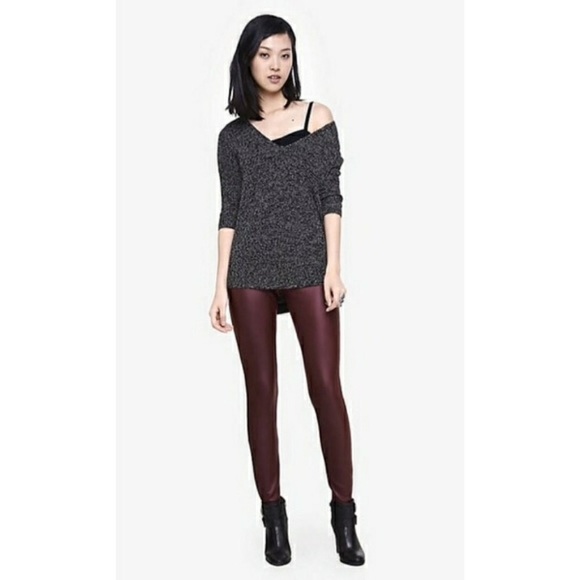 faux leather pants express